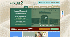 Desktop Screenshot of lavidamassagealpharettaga.com