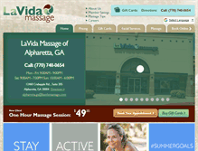 Tablet Screenshot of lavidamassagealpharettaga.com